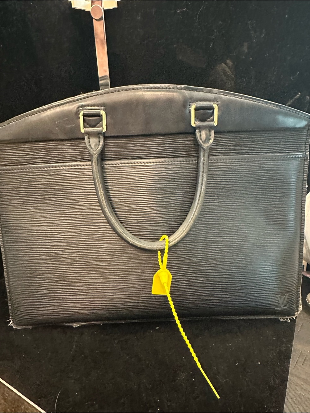 Louis Vuitton #246 Black Epi Leather Briefcase with Top Handles PROJECT BAG